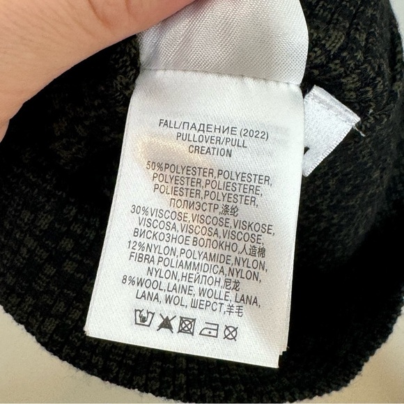 NWT Essentiel Antwerp Creation Ribbed Sweater Trekking Green Medium - Picture 7 of 9